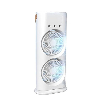 Double Ended Spray Fan, Desk Fan with Mist Spray, Travel Cooler Fan, USB Rechargeable Mini Desktop Table Cooling Fan for Office